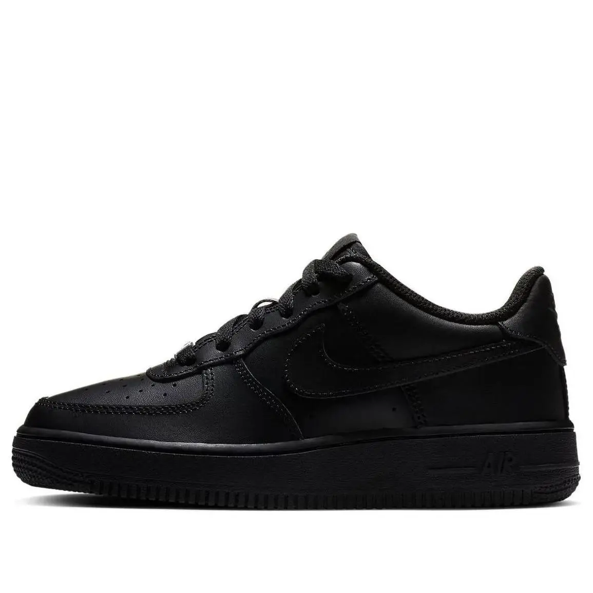 Nike Air Force 1 Low GS - Triple Black - 314192-009 - Kids Size 5.5