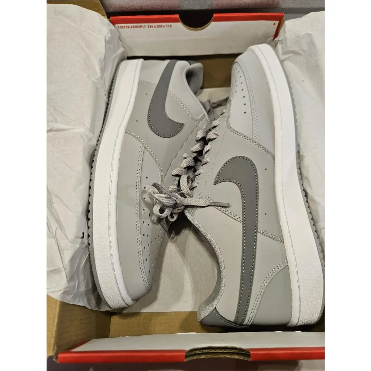 Nike Men`s Court Vision Low Grey Size 11 Style HM6193-077