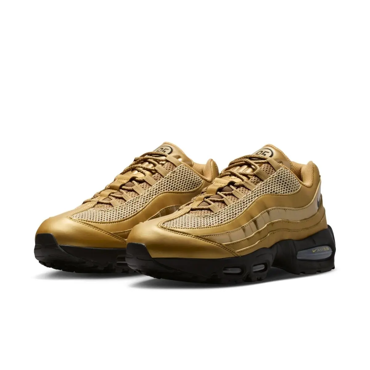Mens Nike Air Max 95 Big Bubble IV2872-707 Sneaker Athletic New-size 13 - METALLIC GOLD/BLACK-UNIVERSITY RED