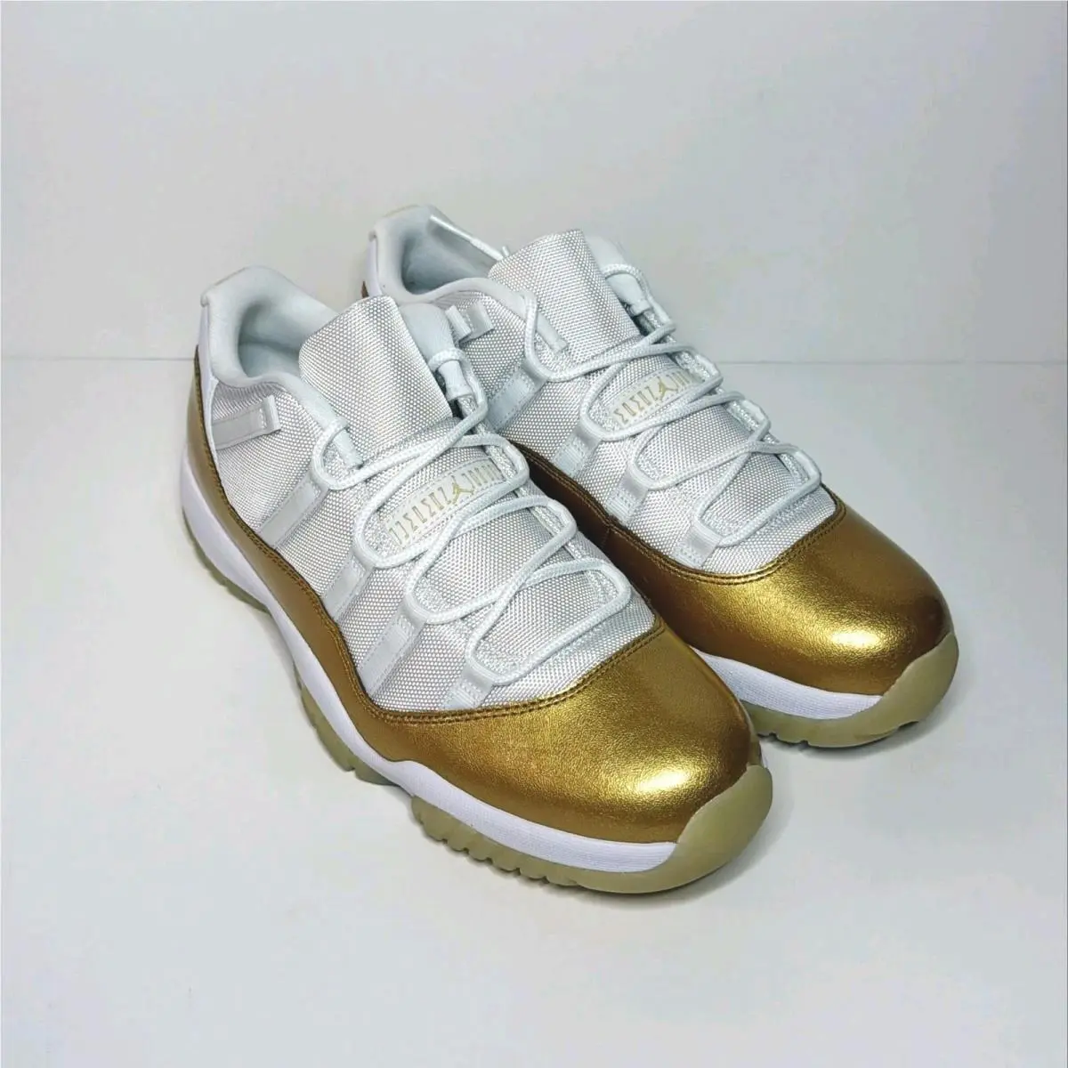Nike Air Jordan 11 Low Mother`s Day White Gold AH7860-102 Women`s Sz 12.5/ M 11