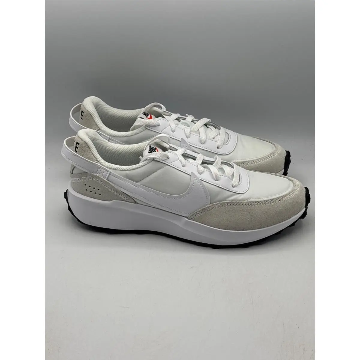 Nike Waffle Debut Women 11 White Suede Nylon Retro Running Shoes DH9523 100