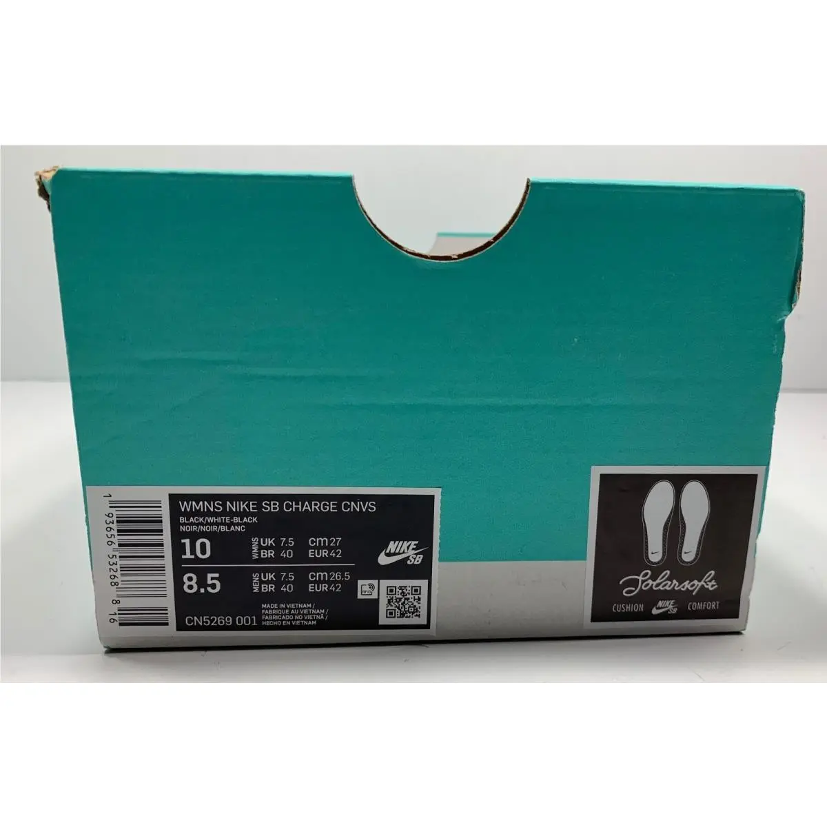 Nike shoes - SB Charge Canvas - Charge Canvas - CN5269 001 - BLACK/WHITE (UPC: 193656532688) 7