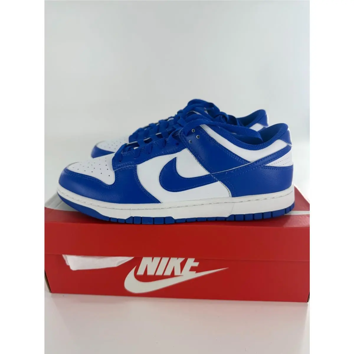 Nike Dunk Low Retro Kentucky Blue Mens Size 9.5 HF5441-112 White