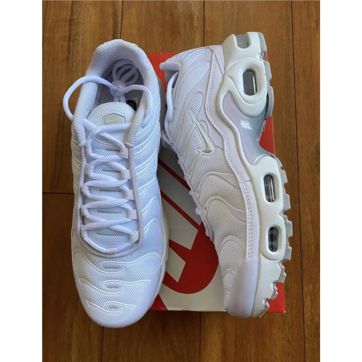 Girls Nike SZ 7Y Shoes Air Max Plus White Lilac