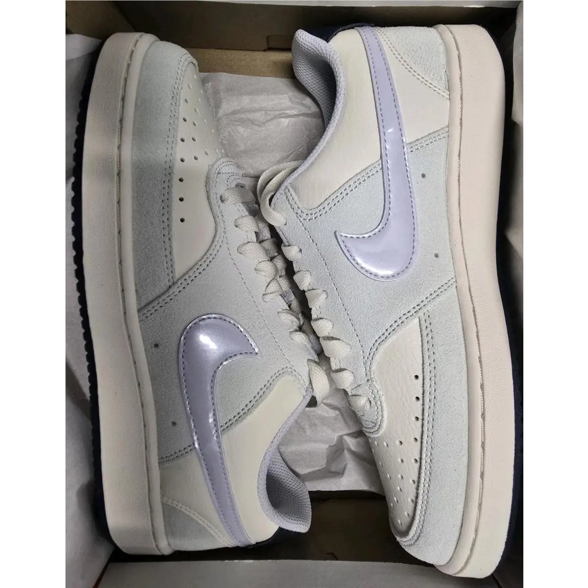 Nike Women Court Vision Low Sneaker Barely Green/ Grey/ Pearl Size 8.5