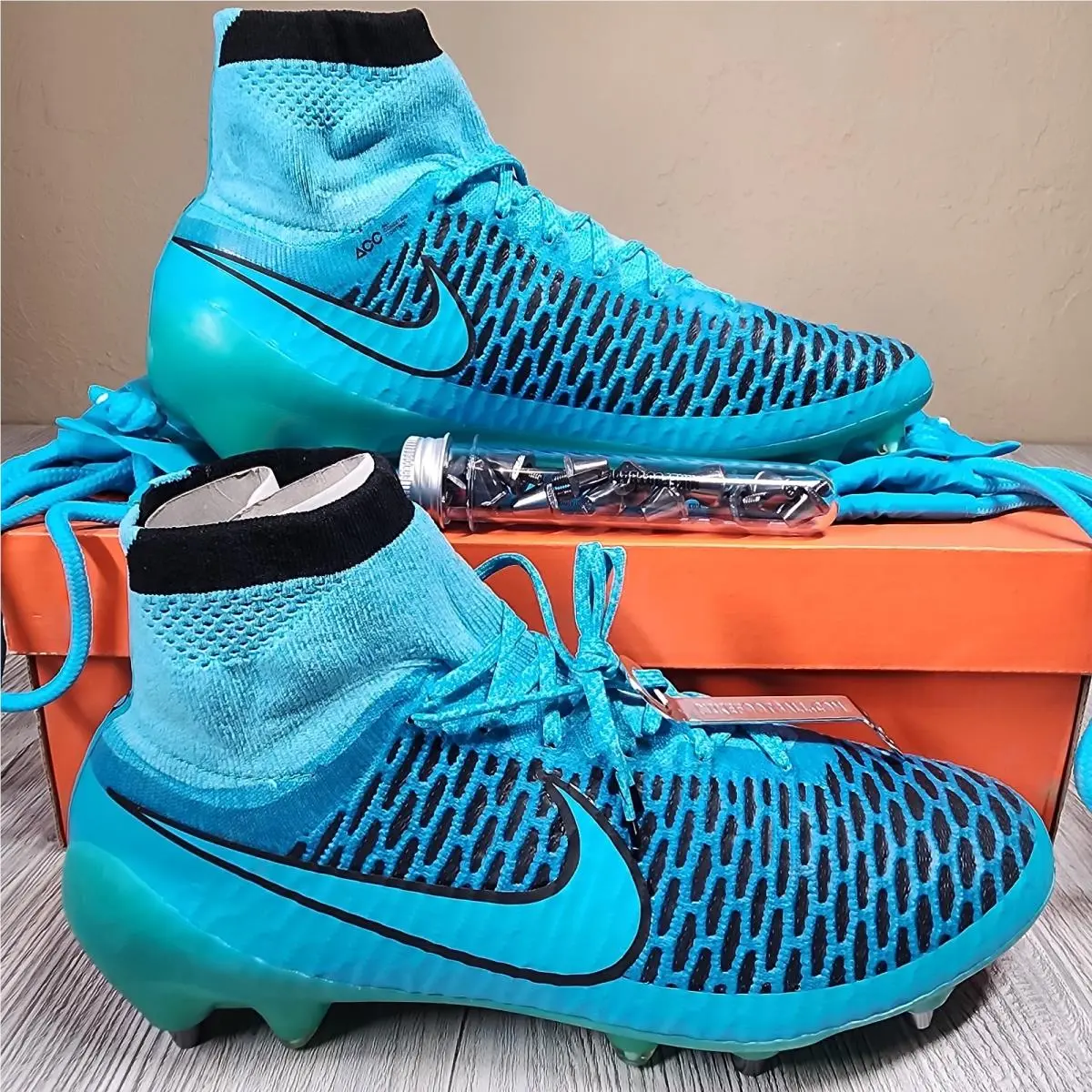 Nike Magista Obra Elite Sg-pro Acc Aqua Blue Mens Size 10.5 641325-440