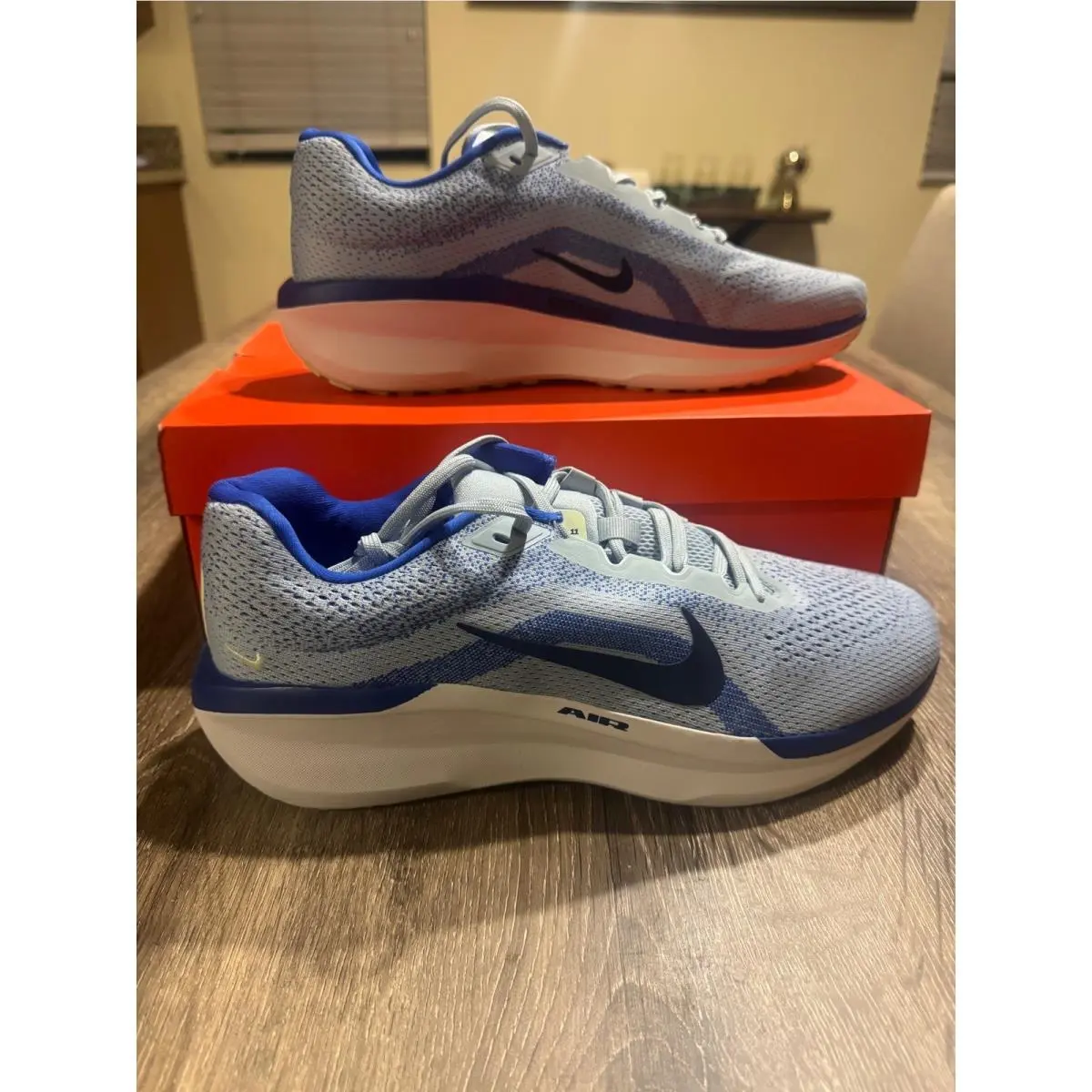 Nike Air Winflo 11 Mens 12 Women`s 13.5 Lt Armory Blue Running Shoes FJ9509 404