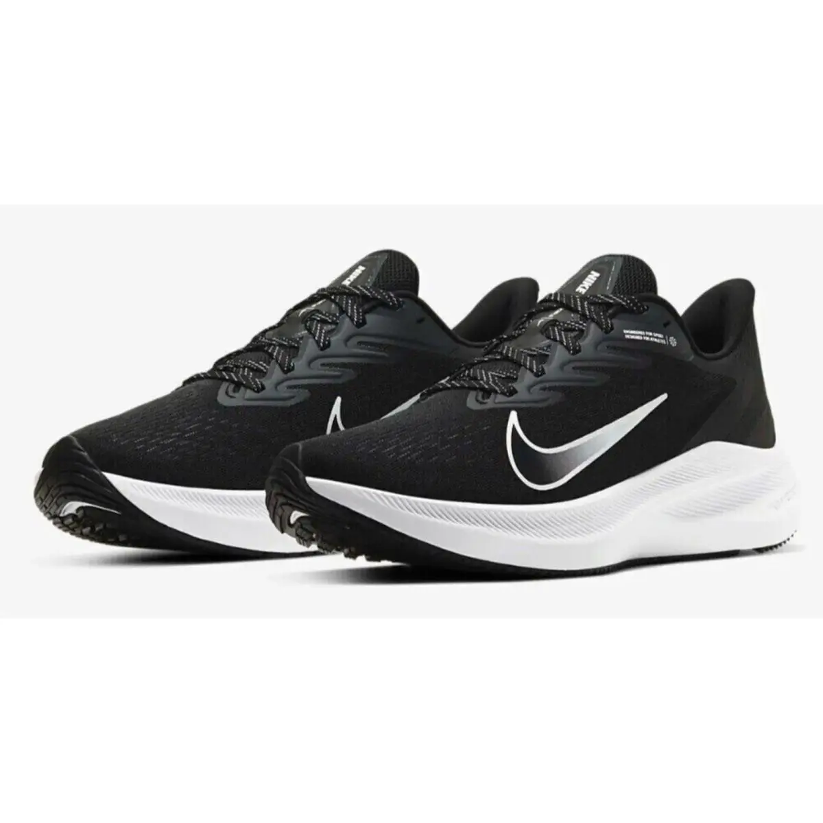 Nike Men`s Air Zoom Winflo 7 Running Shoe Particle Grey/black-white 9.5 US
