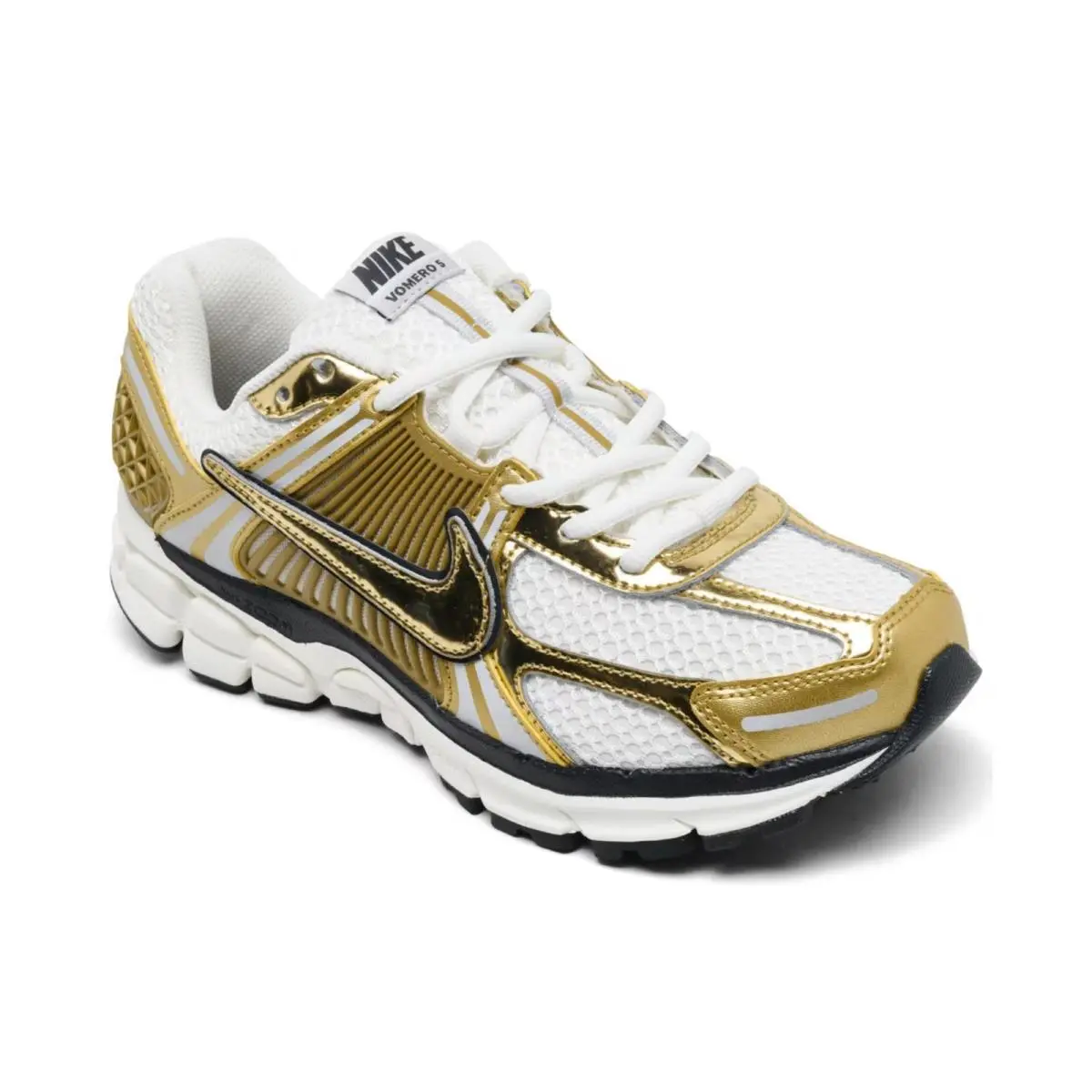 Nike Women`s Zoom Vomero 5 Casual Sneakers Gold Photon Dust Gridiron SZ 6