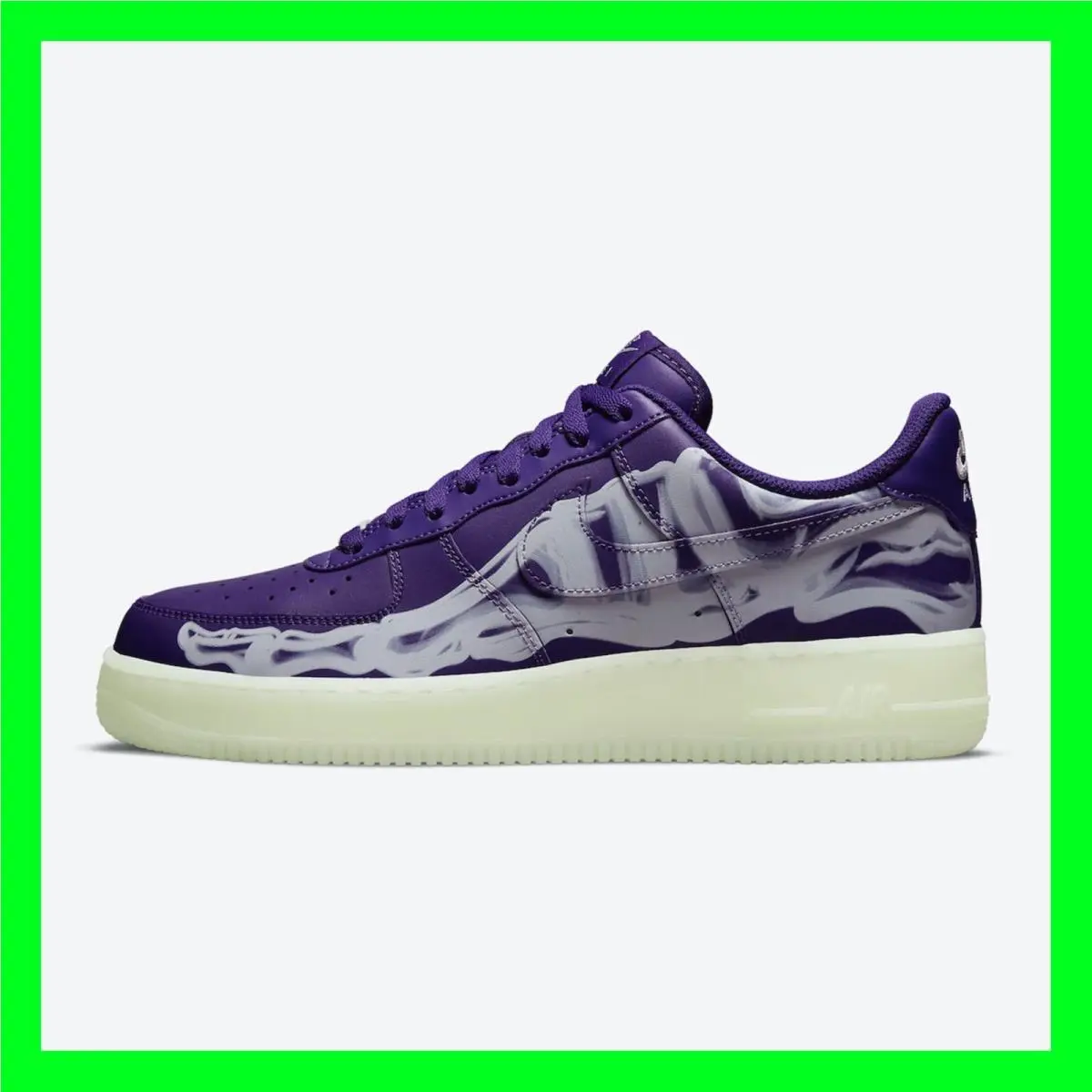 Nike Air Force 1 Low ‘07 QS ‘purple Skeleton’ CU8067-500 Men’s Size 8.5