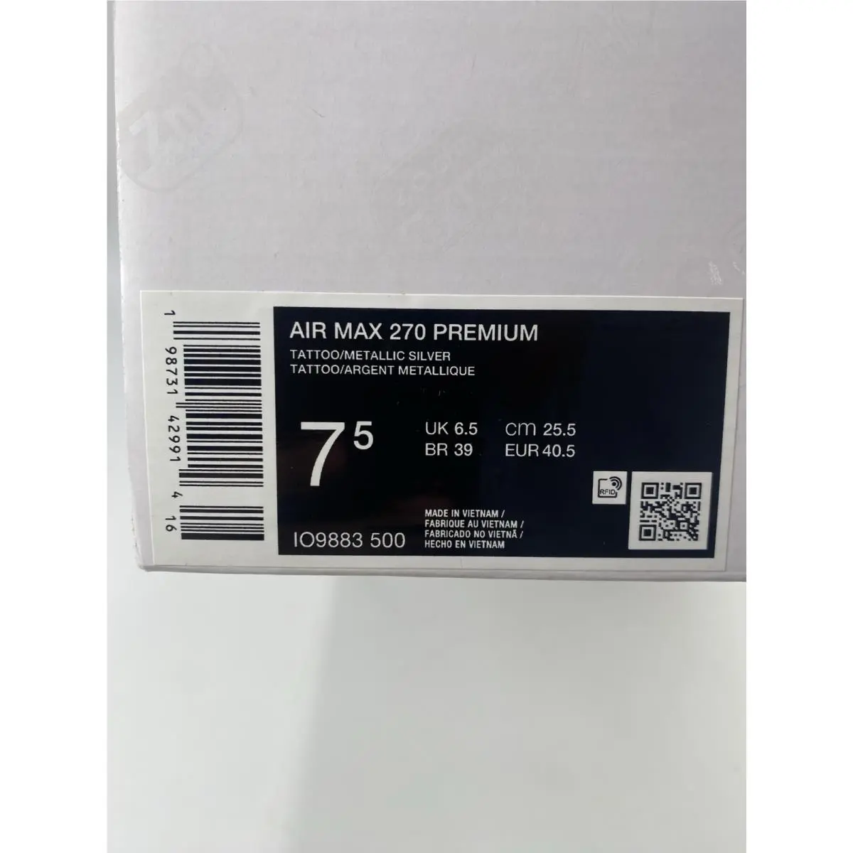 Nike shoes - Nike Air Max 270 - Air Max - IO9883 500 - Tattoo/Metallic Silver (UPC: 198731429914) 8