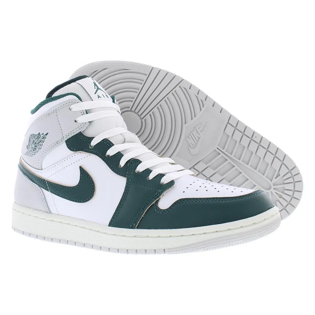Air Jordan 1 Mid SE Mens Shoes Size 11.5 Color: White/oxidized Green/sail by Nike