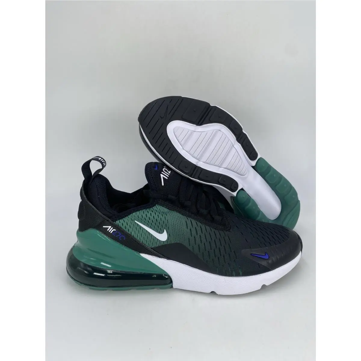 Nike Air Max 270 GS Black White Evergreen Aura 943345 042 Size 5Y
