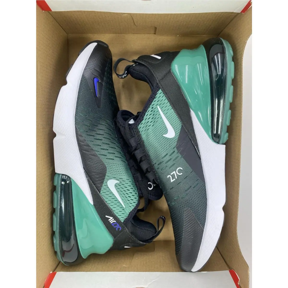 Nike shoes - Nike Air Max 270 - Air Max - 943345 042 - Black/White-Evergreen Aura (UPC: 198483563836) 7