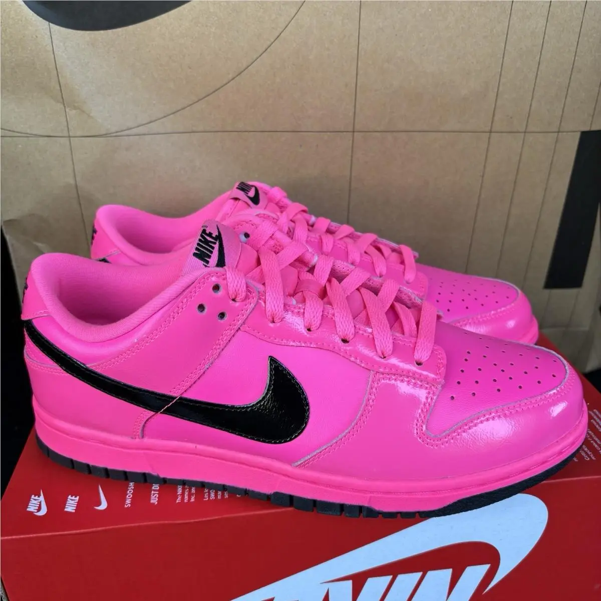 Nike Dunk Low Hot Pink Blast Black Nby IV2040-600 Womens Size 8