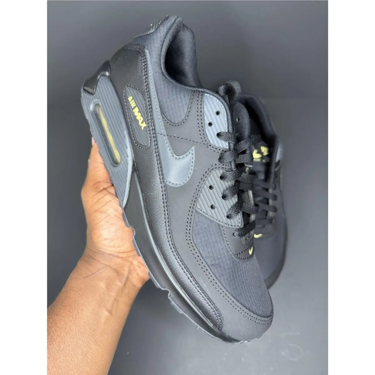 Nike Air Max 90 Black Buff Gold IB7680-001 Men’s Size 13