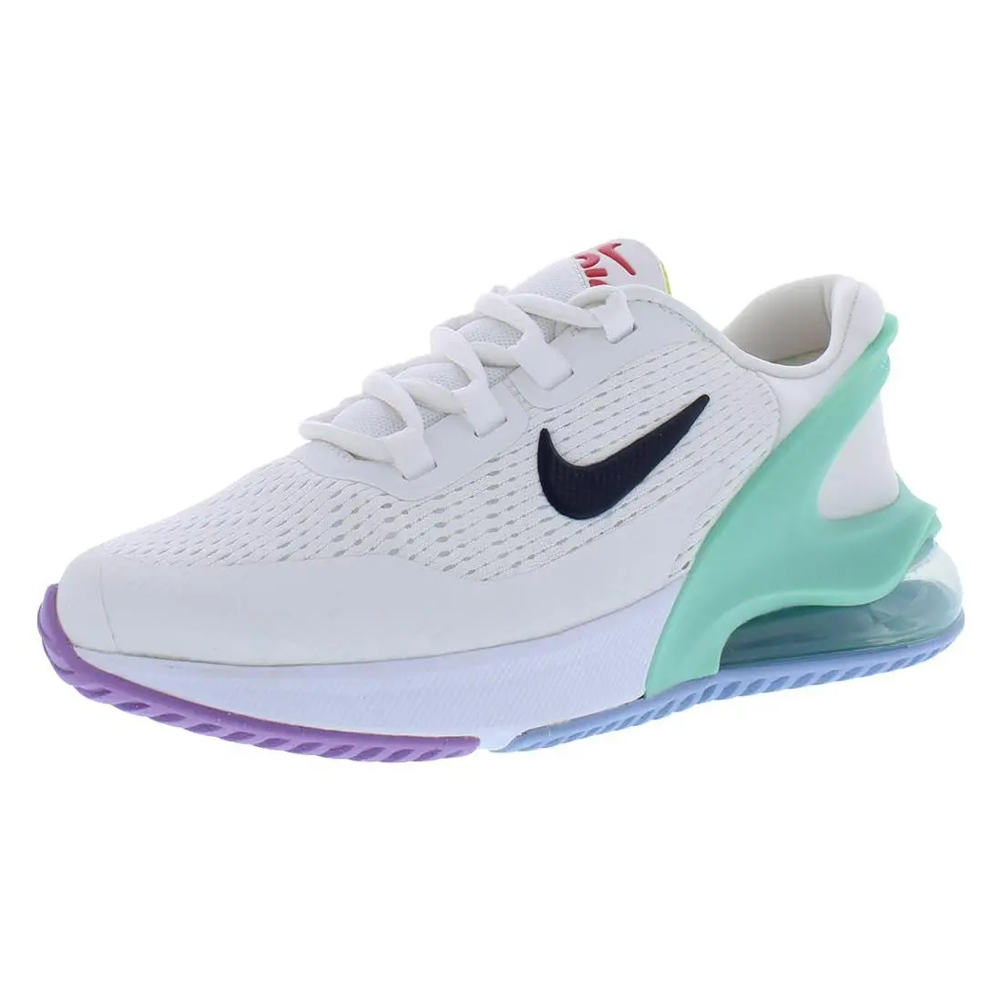 Nike Boy`s Air Max 270 Go Big Kid Summit White/obsidian/emerald Rise 7 Big Kid