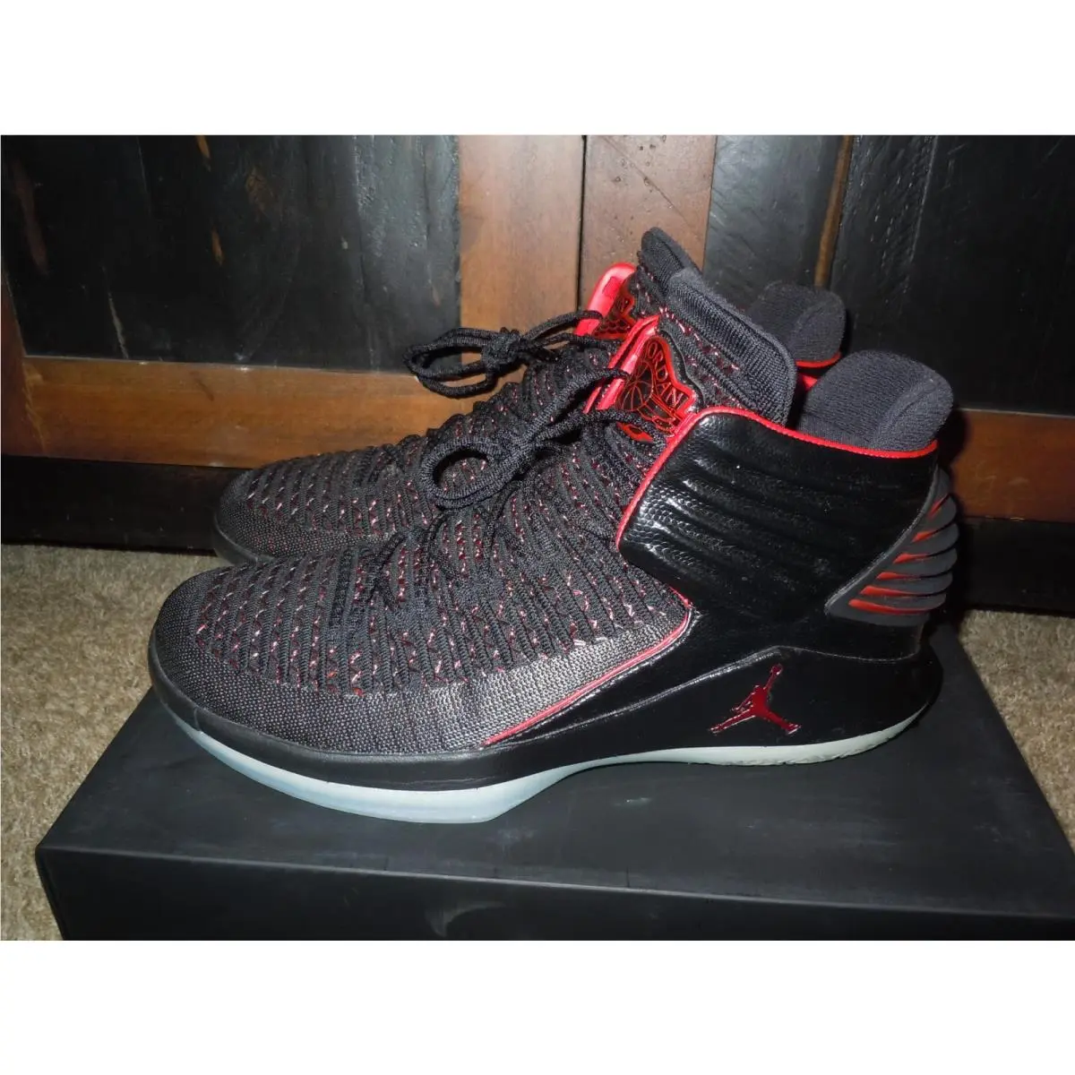 Nike shoes - Air Jordan 32 - Air - AA1253-001 - Black, Manufacturer: Black/University Red 1
