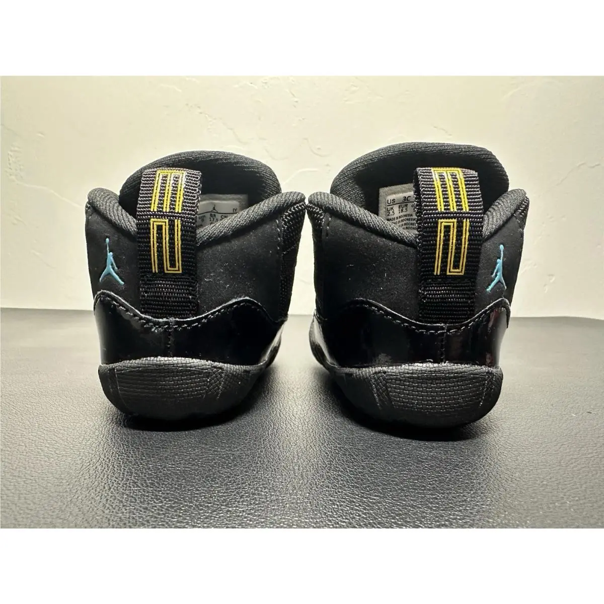 Nike shoes - Jordan 11 Crib Bootie - Crib Bootie - Black / Gamma Blue-Varsity Maize (UPC: 198483002380) 2
