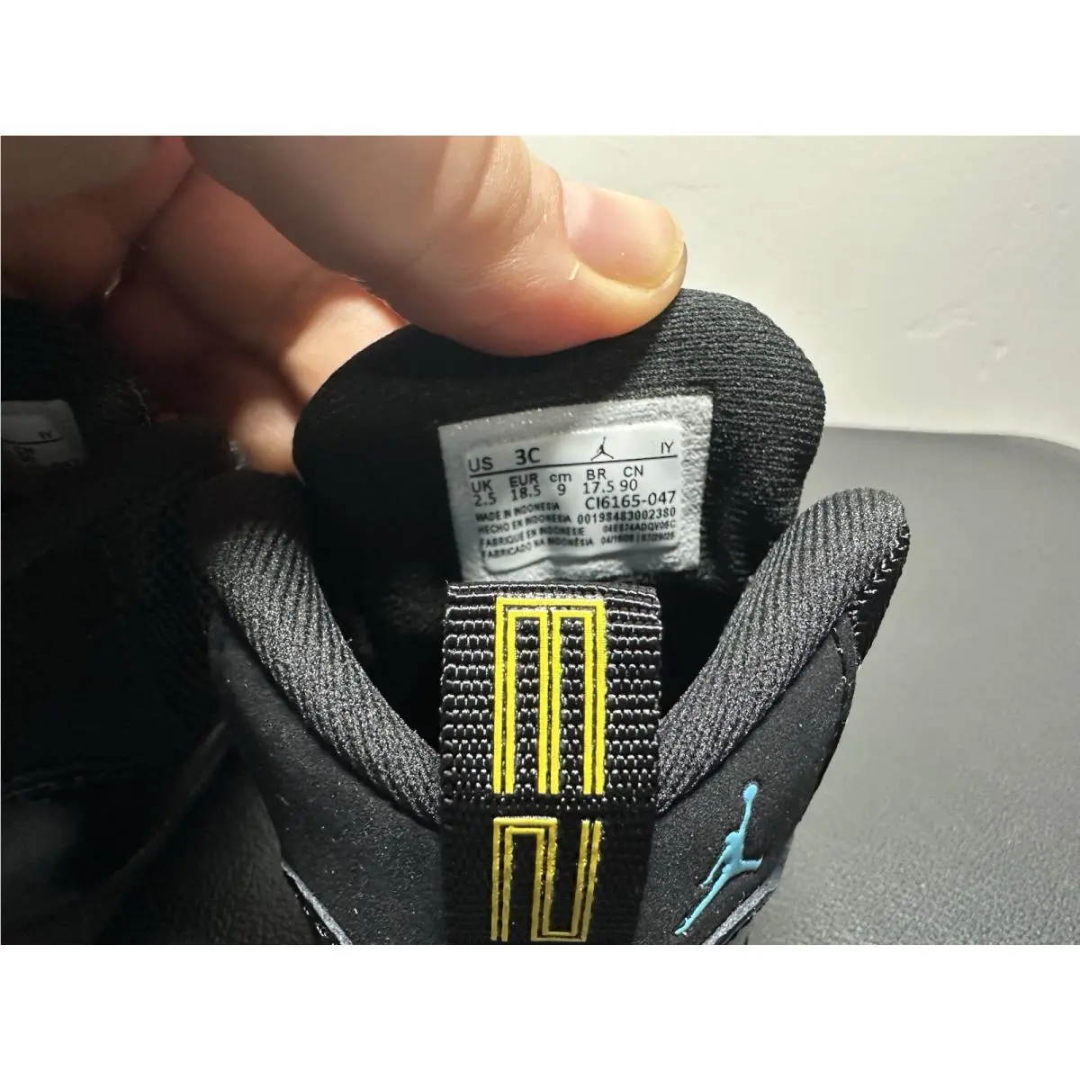 Nike shoes - Jordan 11 Crib Bootie - Crib Bootie - Black / Gamma Blue-Varsity Maize (UPC: 198483002380) 4