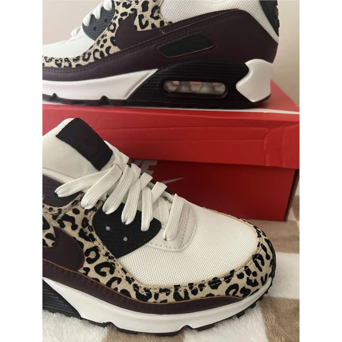 Nike shoes - Nike Air Max 90 - Air Max - IF1619-102 - Burgundy Crush/Leopard/Black 3