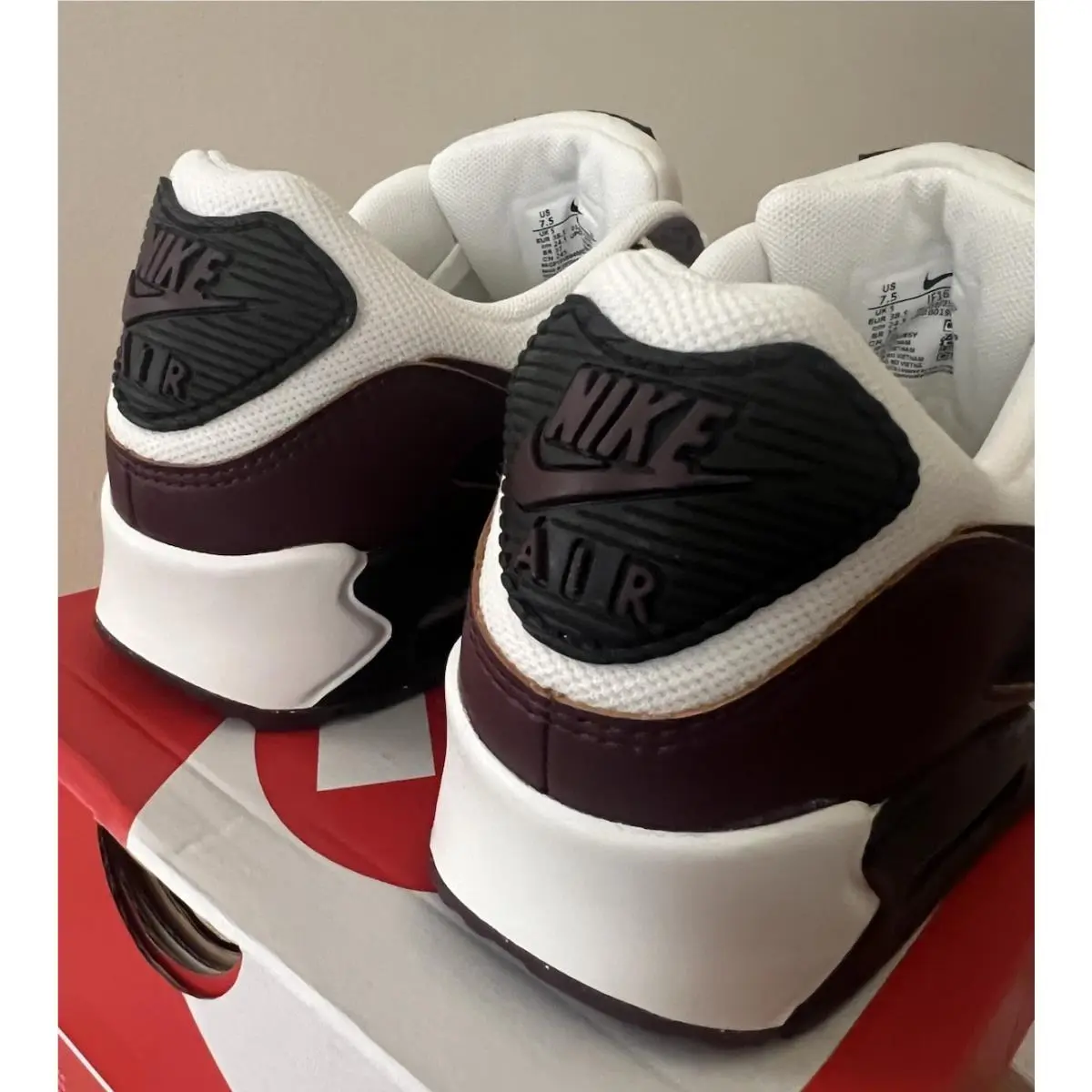 Nike shoes - Nike Air Max 90 - Air Max - IF1619-102 - Burgundy Crush/Leopard/Black 9