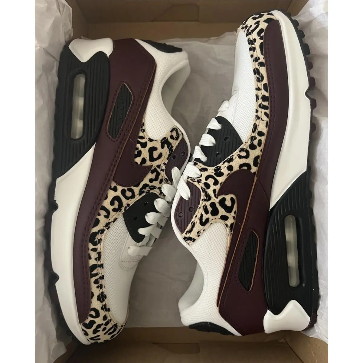 Nike shoes - Nike Air Max 90 - Air Max - IF1619-102 - Burgundy Crush/Leopard/Black 13
