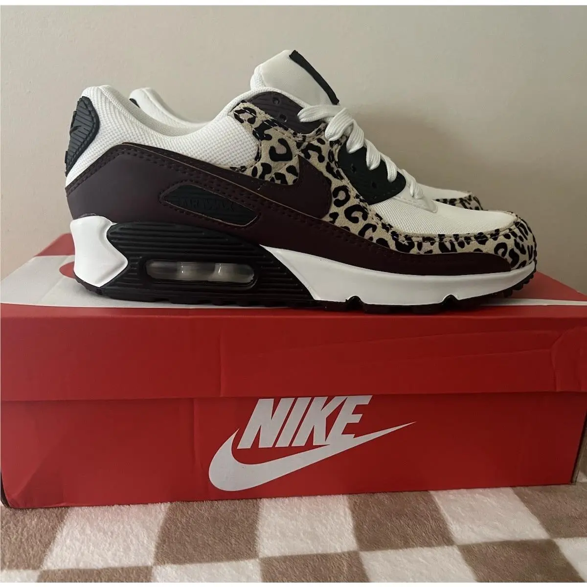 Nike shoes - Nike Air Max 90 - Air Max - IF1619-102 - Burgundy Crush/Leopard/Black 0