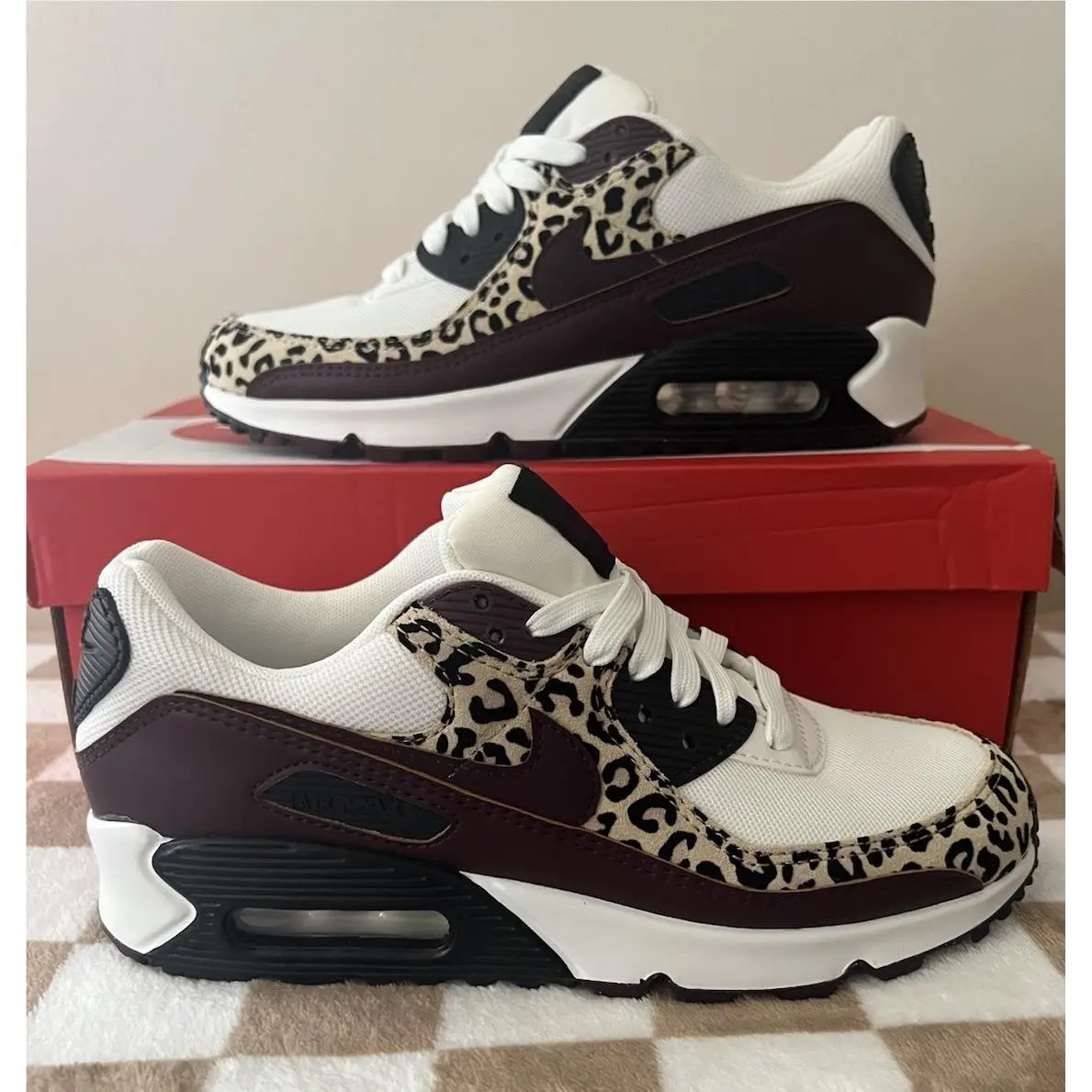 Nike shoes - Nike Air Max 90 - Air Max - IF1619-102 - Burgundy Crush/Leopard/Black 1