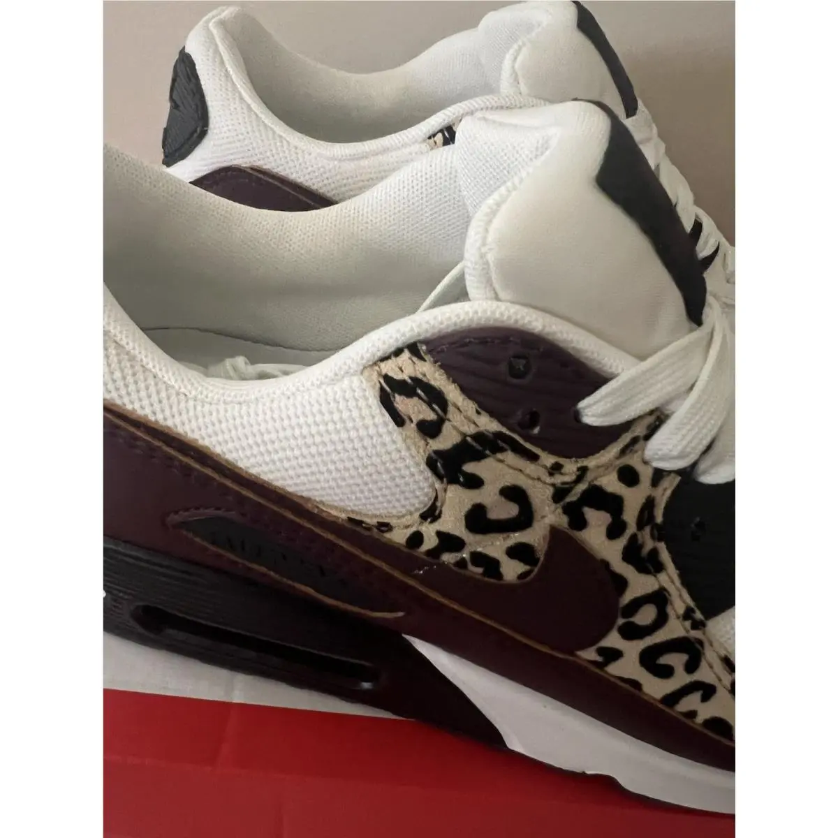 Nike shoes - Nike Air Max 90 - Air Max - IF1619-102 - Burgundy Crush/Leopard/Black 5