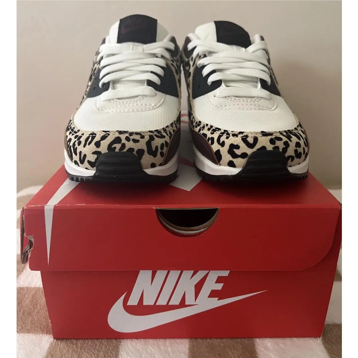 Nike shoes - Nike Air Max 90 - Air Max - IF1619-102 - Burgundy Crush/Leopard/Black 6