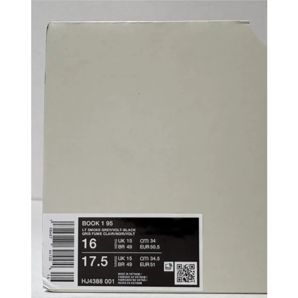 Nike shoes - Nike Book 1 95 - Book - HJ4388-001 - Lt Smoke Grey/Volt-Black (UPC: 198487641004) 7