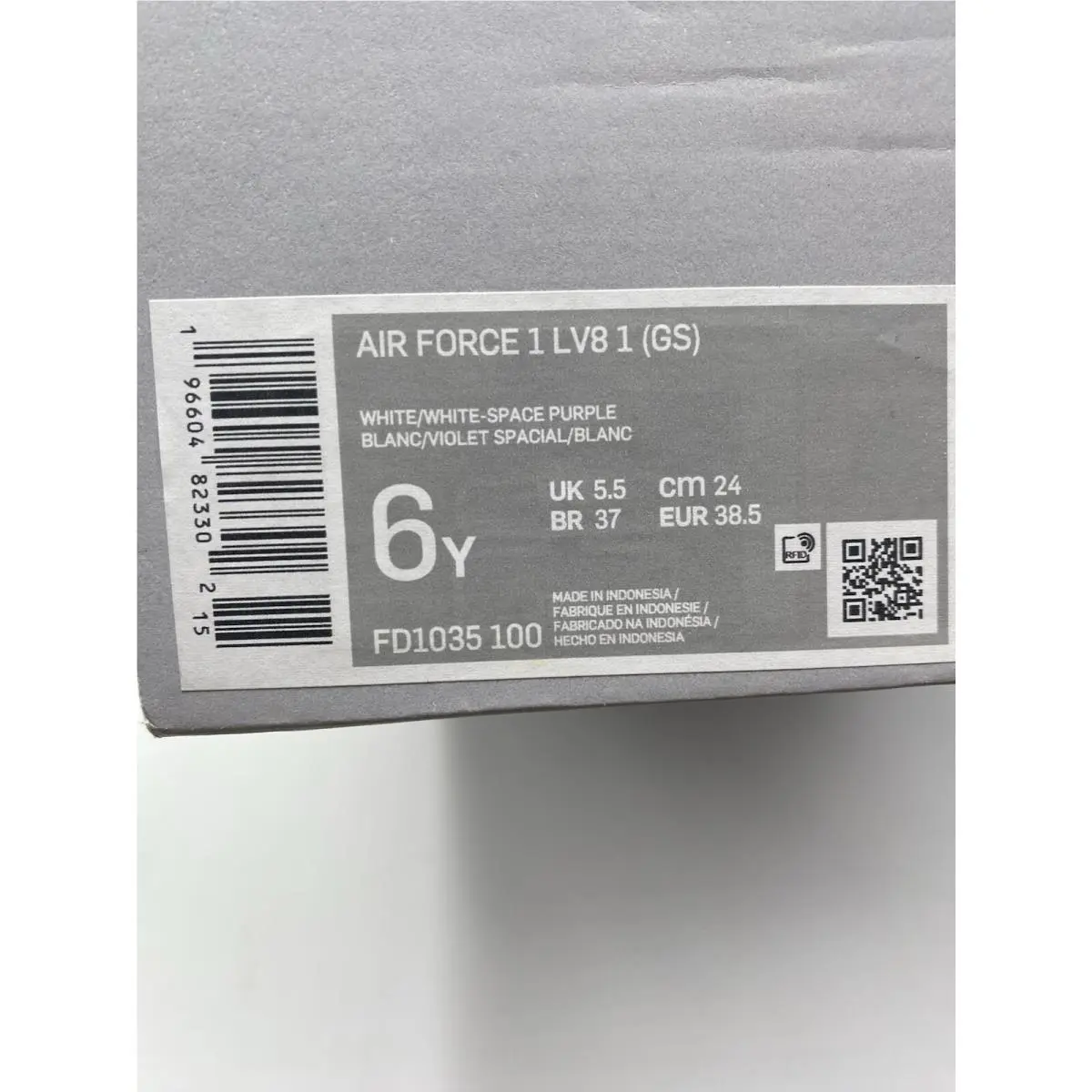 Nike shoes - Nike Air Force 1 - Air Force - FD1035 100 - White/Space Purple (UPC: 196604823302) 6