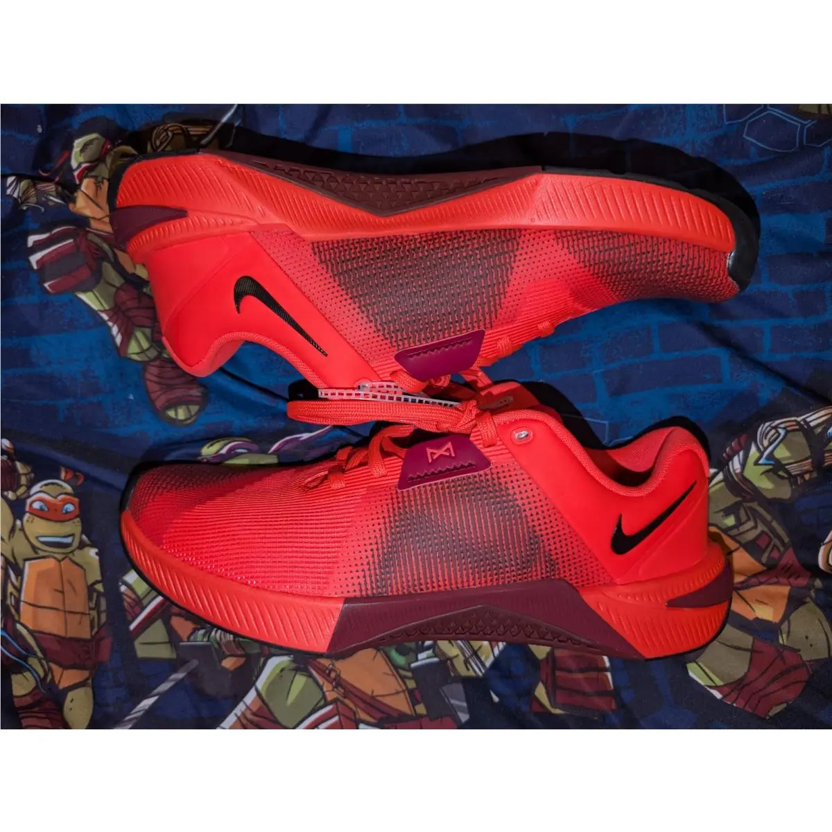 Nike Metcon 10 Womens Sz 10.5 Bright Crimson Red Workout Shoes HQ2620-600 Nwob