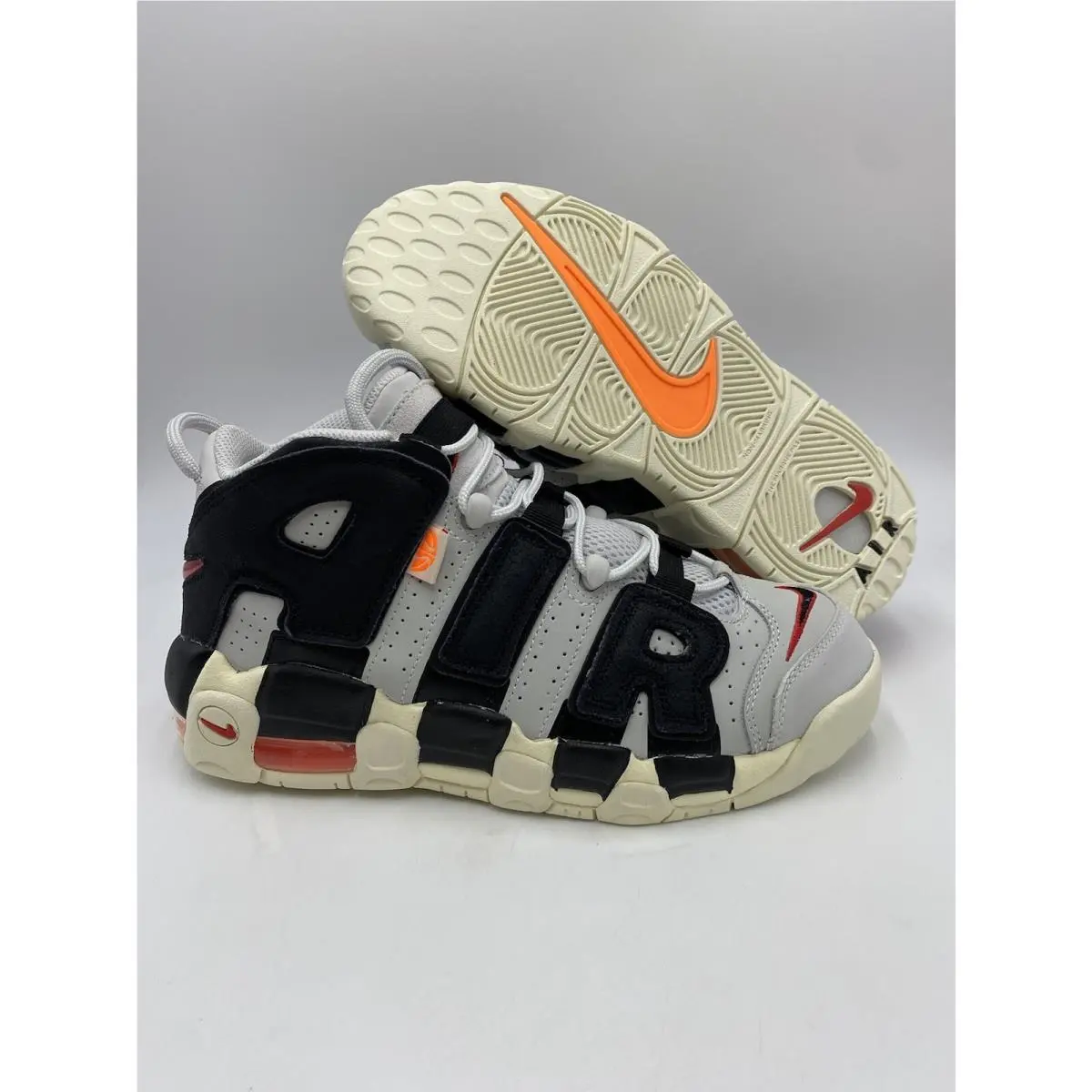 Nike Air More Uptempo Hoops GS Orange/black DX3360-001 Sz 7Y