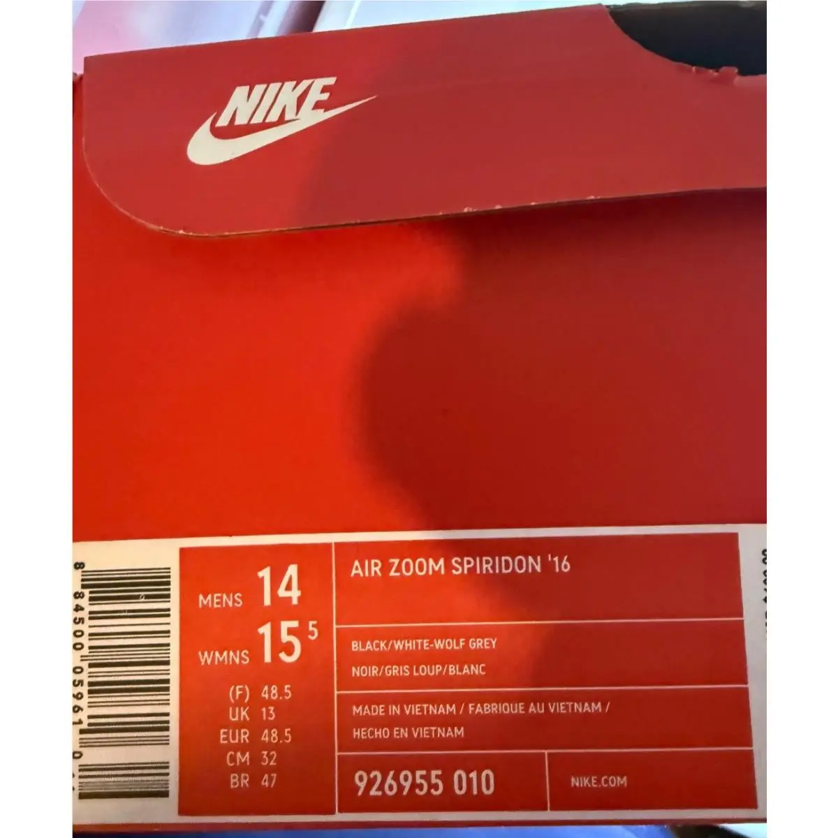 Nike shoes - Nike Air Zoom Spiridon - Air Zoom Spiridon - 926955-010 - GREY/BLACK/WHITE (UPC: 884500059610) 7