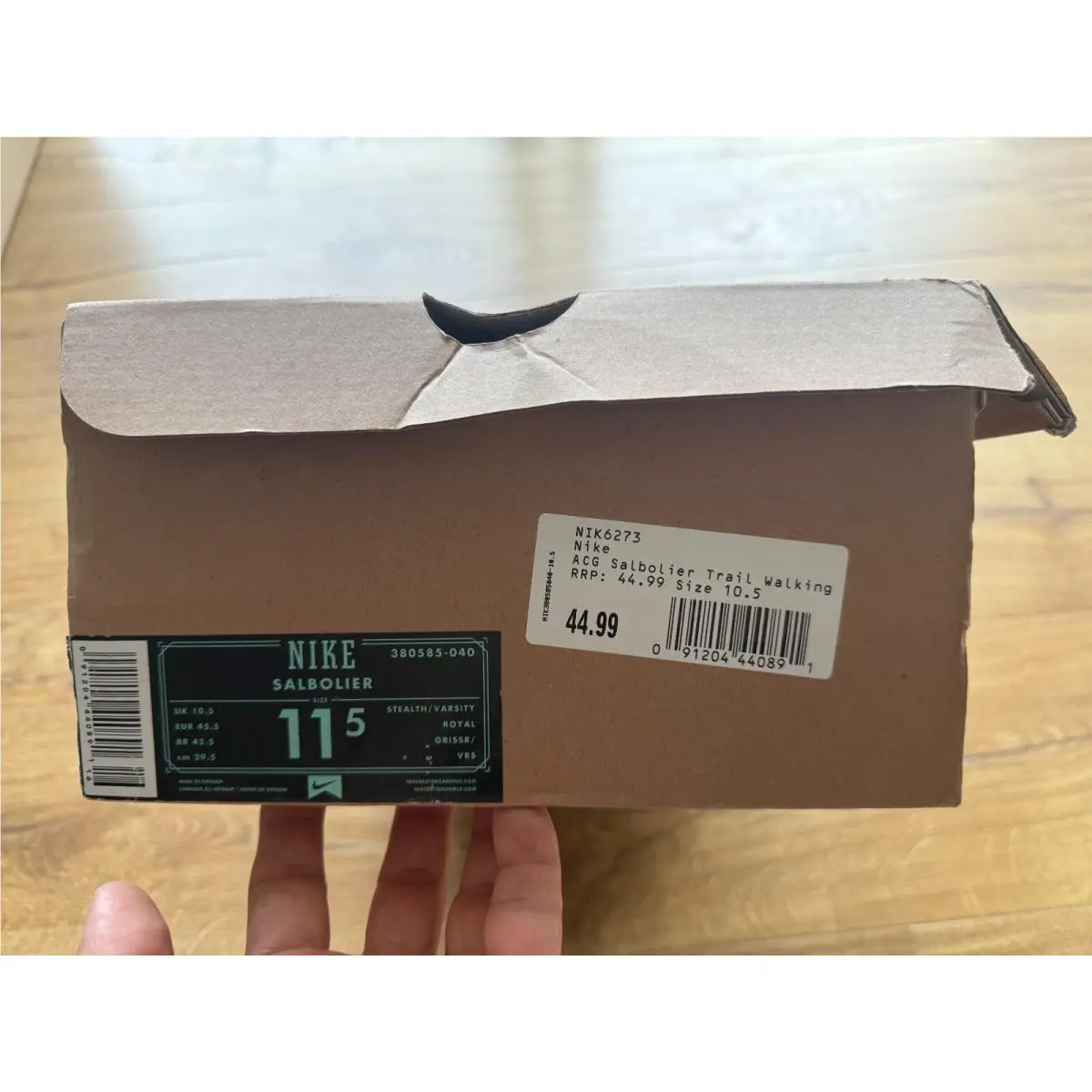 Nike Salbolier Hiking Shoes 380585-040 Men`s US Size 11.5