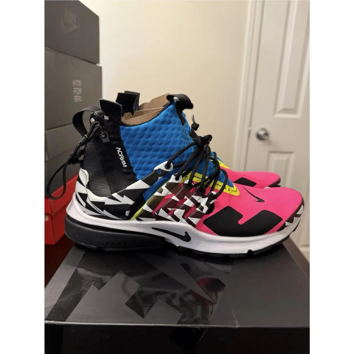 Nike Air Presto Mid / Acronym Racer Pink/black-photo Blue Size 10 US