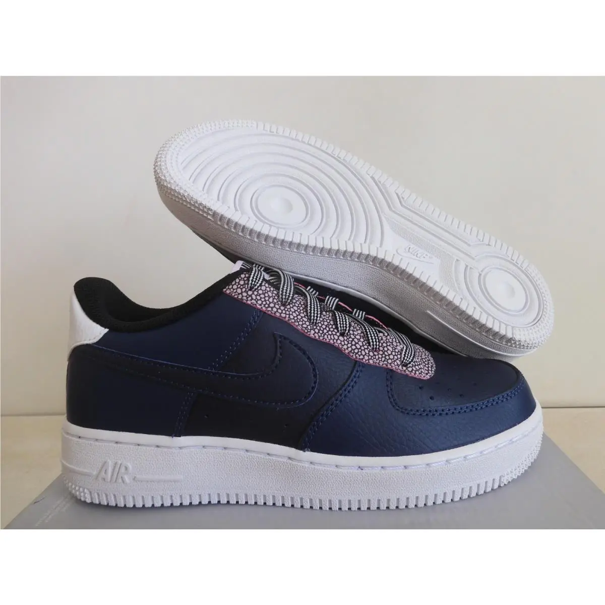Nike Air Force 1 LV8 4 GS Midnight Navy Blue-white Sz 5Y CN5715-400