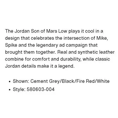 Nike shoes - Jordan Son Of Mars - Son Mars - 580603-004 - CEMENT GREY / BLACK / FIRE RED / WHITE 9