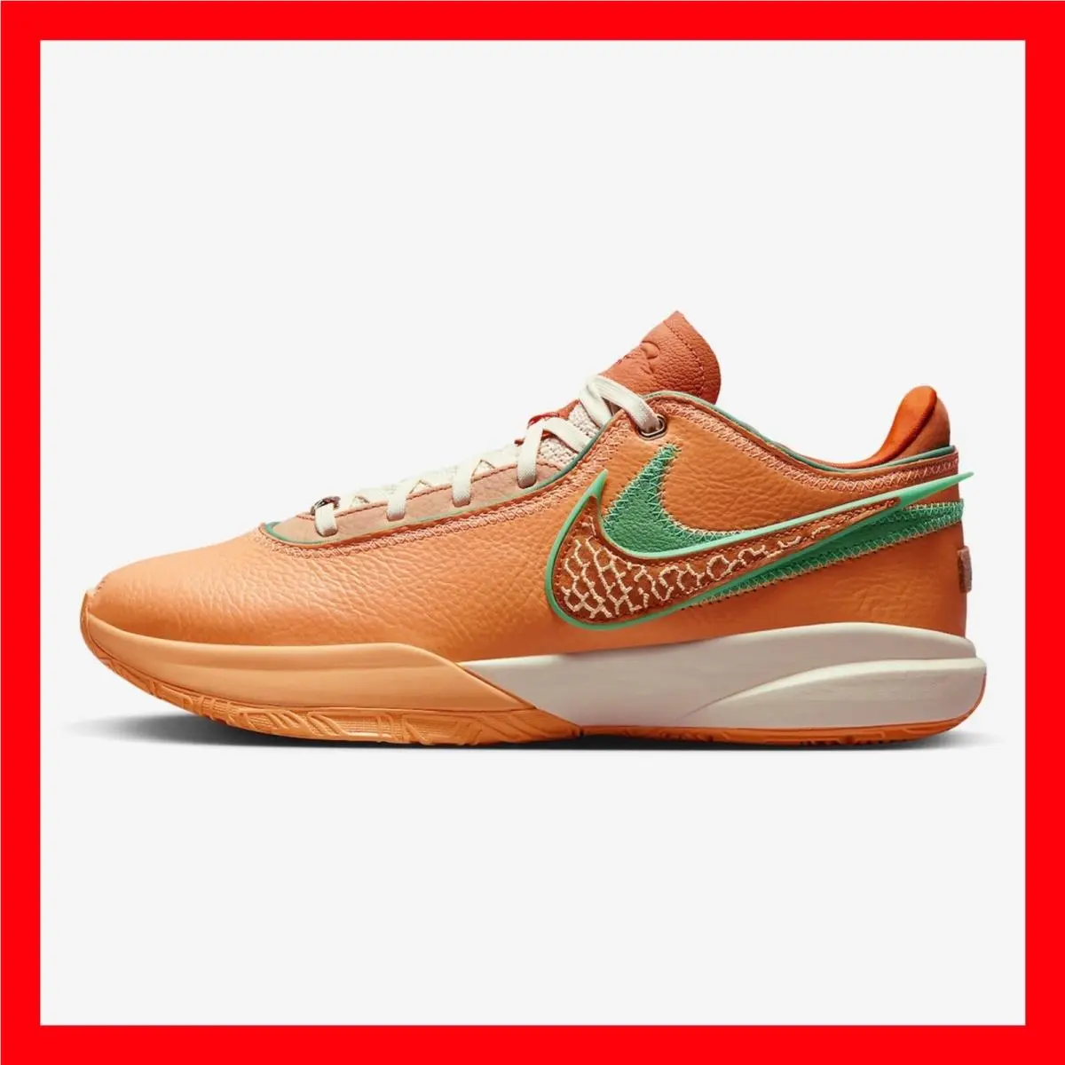 Nike Florida A&m Lebron 20 XX Famu Peach Florida A M Basketball Shoes FN8263-800 Mens Size 8