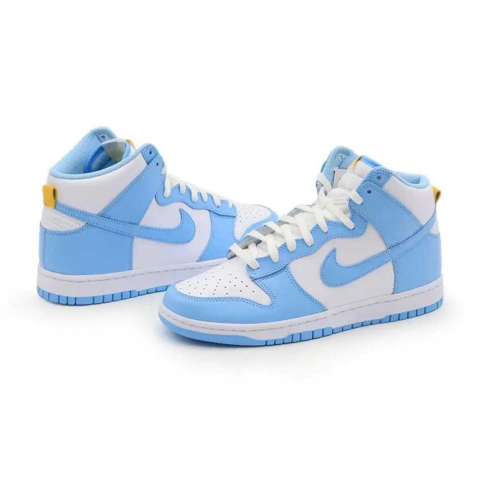 Nike Dunk HI Retro Sneakers Trainers Men Shoes Blue Chill/white Unc Size 15
