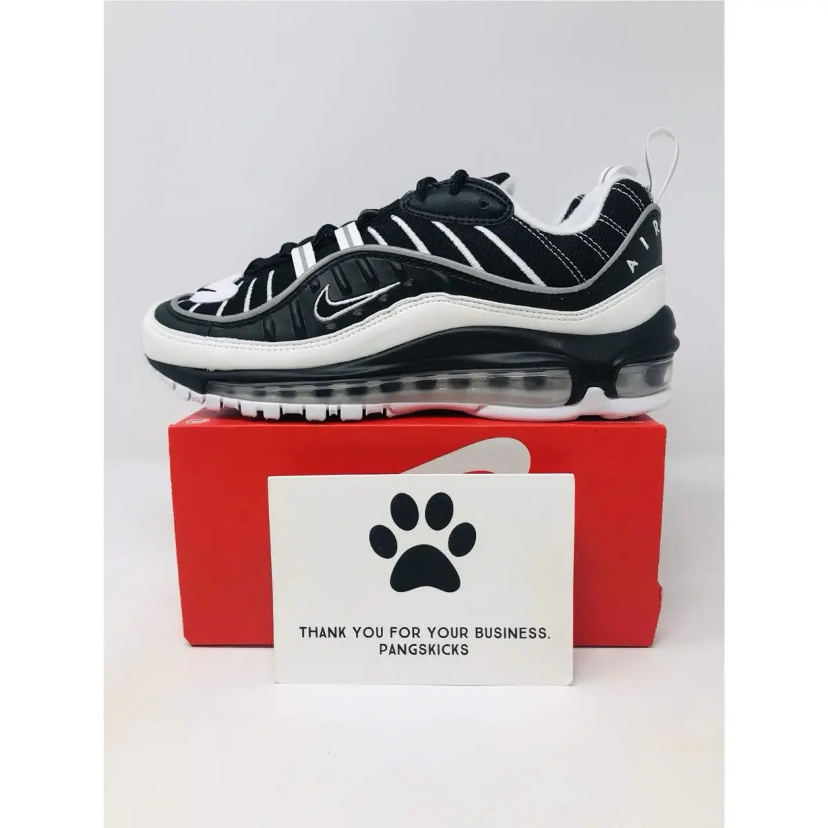 Nike Air Max 98 ‘black Sliver’ BV4872 001 GS Size 5Y = Women’s 6.5