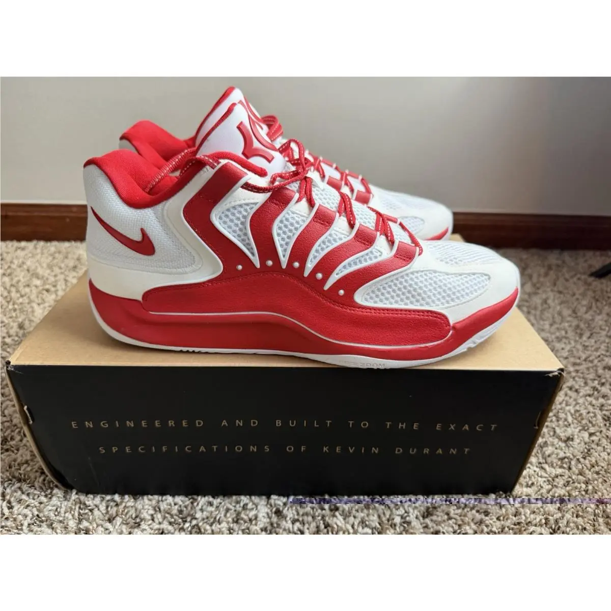 Nike shoes - Nike KD 18 - IM0634-104 - White/University Red 0