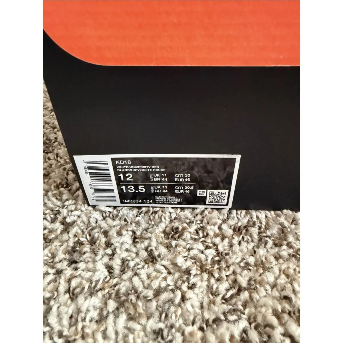Nike shoes - Nike KD 18 - IM0634-104 - White/University Red 7