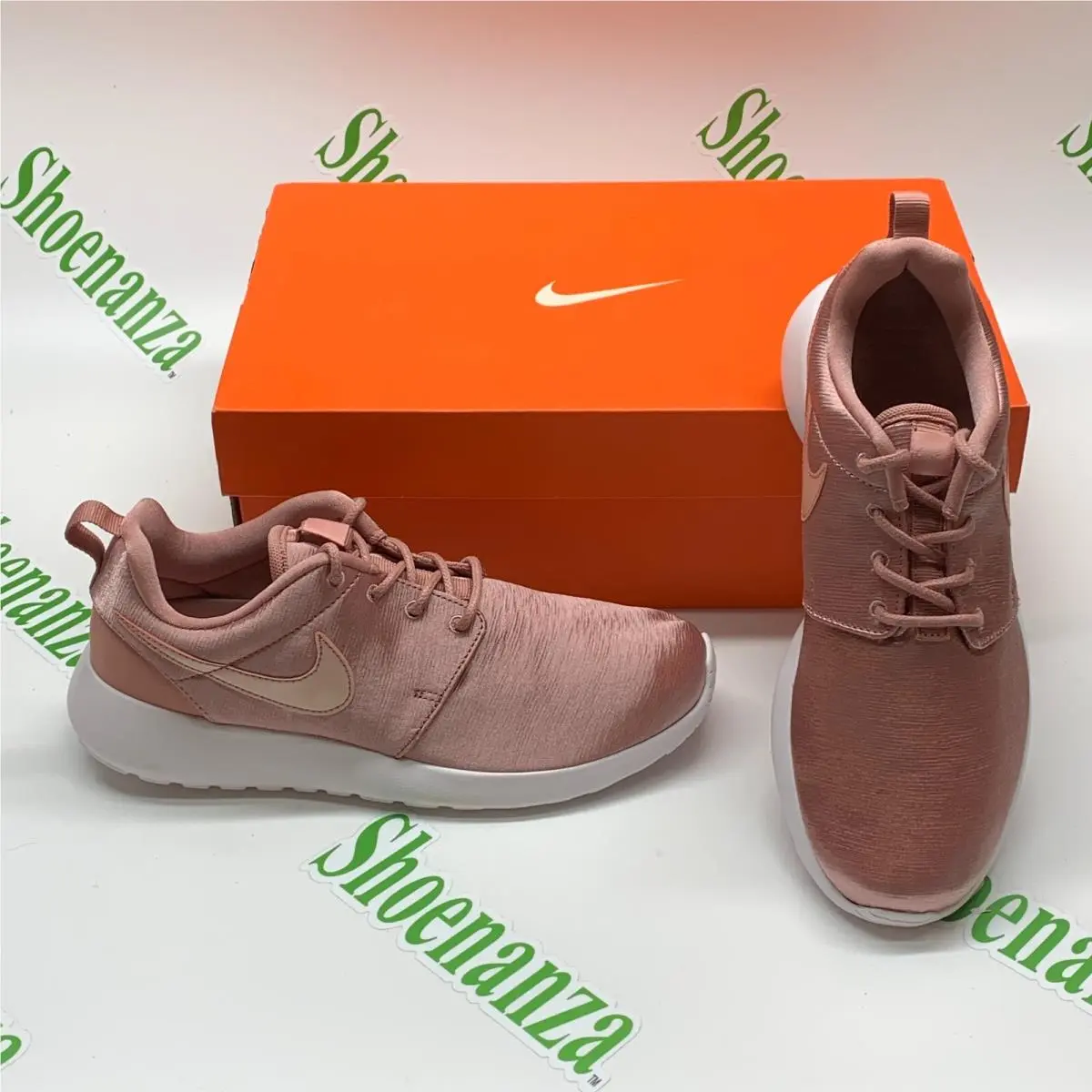Nike Roshe One Prm Premium 833928 601 Rust Pink White Sneakers Shoes Womens 6.5