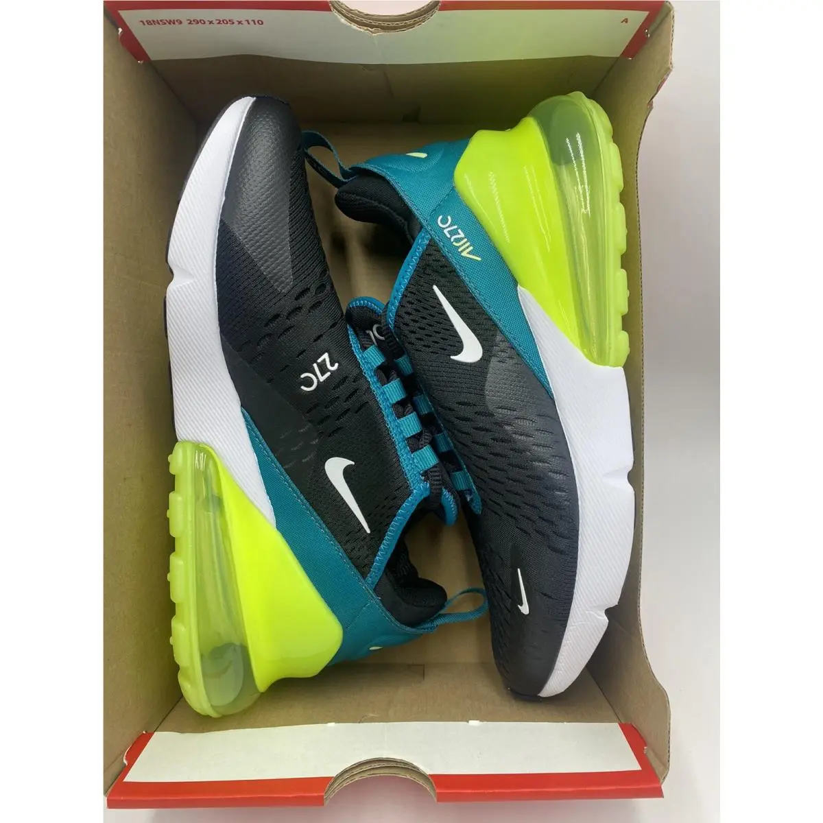 Nike shoes - Nike Air Max 270 - Air Max - 943345 026 - Black/White-Bright Spruce (UPC: 196152331649) 5