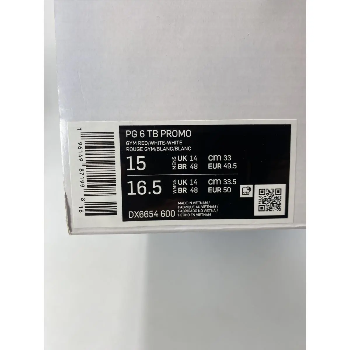 Nike shoes - Nike PG 6 - PG TB Promo - Gym Red/White (UPC: 196149871998) 6