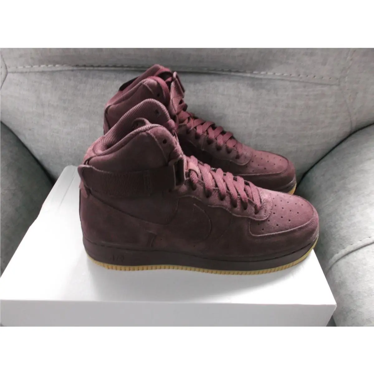 Nike Air Force 1 High LV8 GS Burgundy Crush Big Kids 7Y - Damage