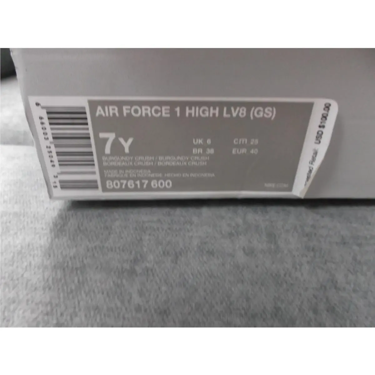 Nike shoes - Air Force 1 High LV8 (GS) - 807617-600 - Red (UPC: 666003250493) 0